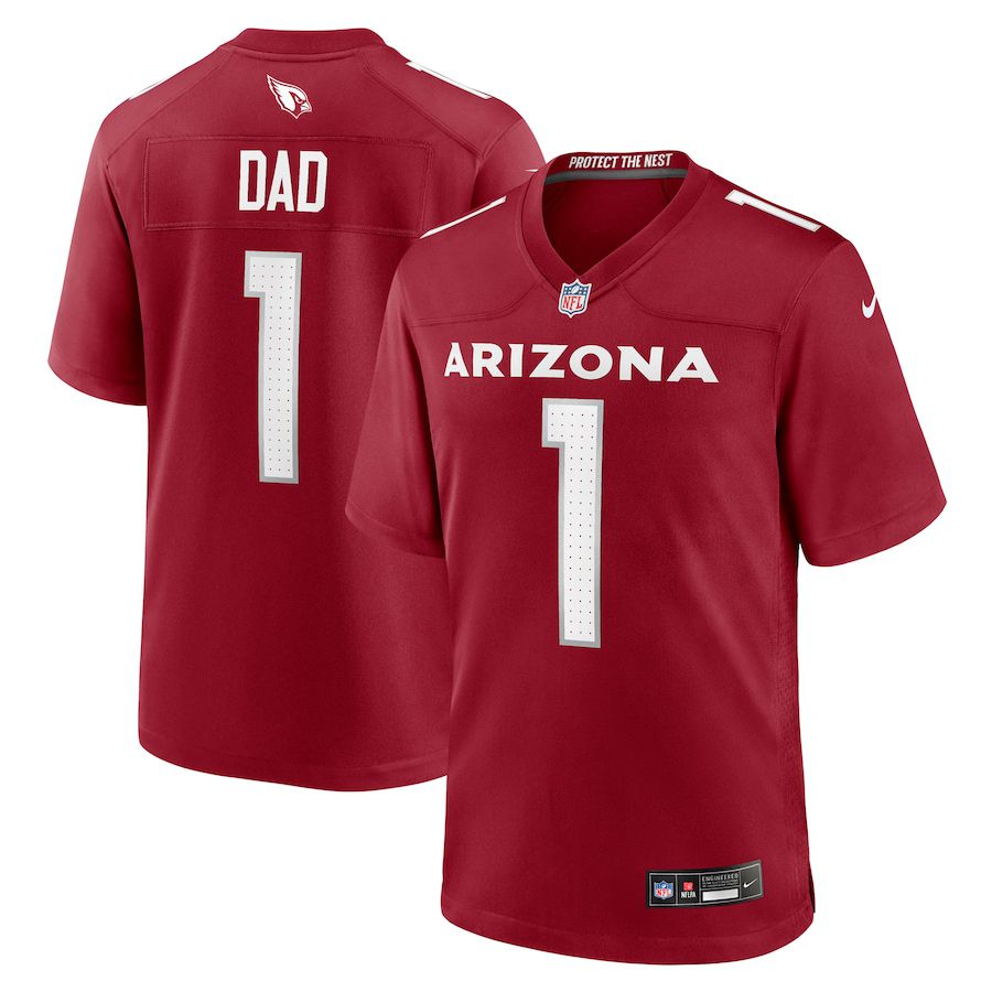 Men Arizona Cardinals 1 Dad Number Nike Cardinal Game NFL Jersey